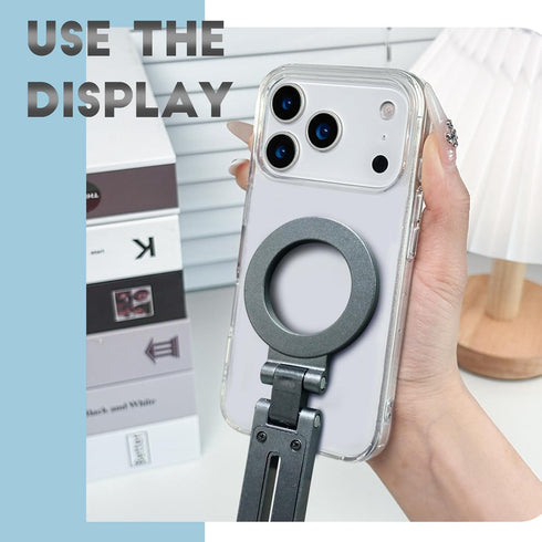 OBHEI 17/16/15/14/13/12 Compatible for Magsafe Phone Holder - Adjustable Foldable Phone Holder with Strong Magnets