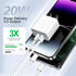 USB C Charger Block 10ft&6ft Compatible with iPhone Fast Charger, Upgrade 2Pack Wall Charger with 10ft Type C to A &