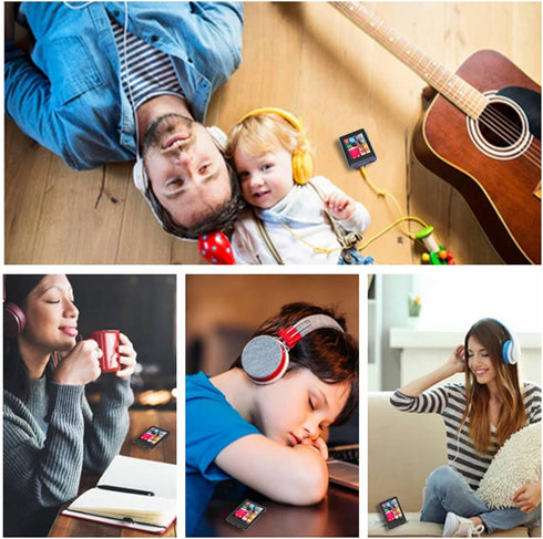 MP3 Player Bluetooth 5.0, Mini Portable Music Player with 2.4inch Full Screen, Supports FM Radio, Recorder, Ebook
