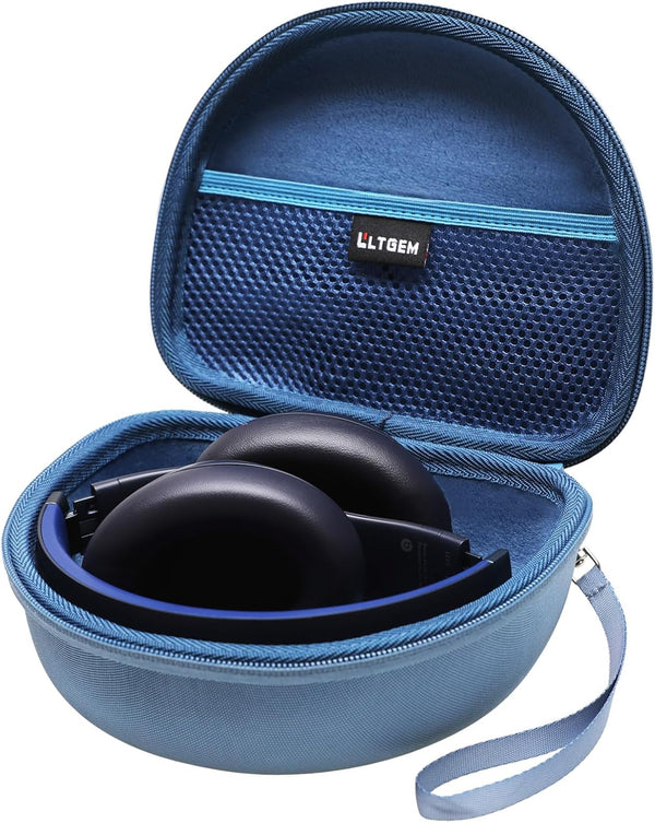 Blue Headphone Case for Beats Studio Pro, Solo 4, Studio 3, Solo 3, Solo 2 & TOZO HT2 On-Ear Bluetooth Headphones.