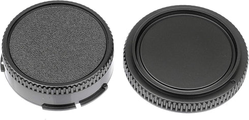 (2 Pack) FD Mount Rear Lens Cap, Body Cover, Protective Dust Cover for Canon F1 FTb TLb T90 T80 T70 T60