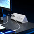 Nightstand Edge Mount Power Strip with USB-C Ports, Tabletop Surge Protector with 3 AC Outlets