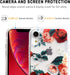 Flower Case for iPhone XR (6.1"), Floral Pattern Clear Slim Fit Ultra-Thin Design, Shockproof Hard PC Back (Red Roses)