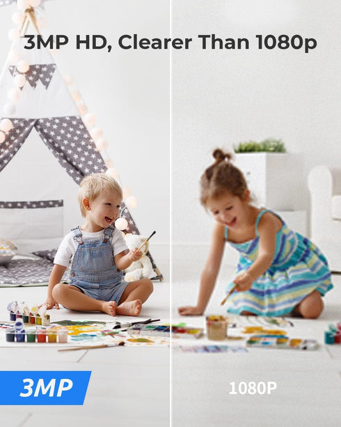 REOLINK 2K Indoor Camera, E1 Plug-in 2.4G WiFi Security Camera for Baby/Pet Monitor with Phone App
