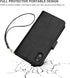 Bocasal iPhone Xr Wallet Case, PU Leather Magnetic Detachable Kickstand, Shockproof, Black