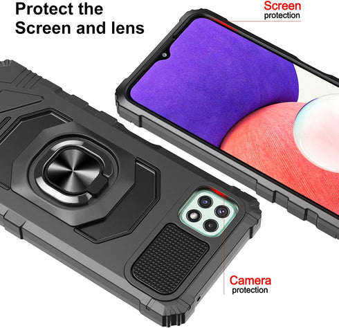 Ailiber Case for Boost Celero 5G, Wingtech Celero 5G with Screen Protector, Ring Kickstand Heavy Duty Shockproof Cover