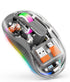Wireless Bluetooth Transparent Mouse, 2.4GHz with USB & Type-C Receivers, Portable Silent Rechargeable Mice with RGB