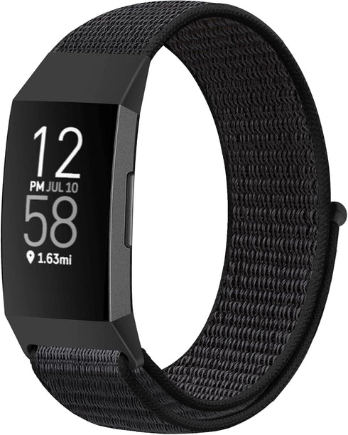 Nylon Watch Bands for Fitbit Charge 4/Charge 3/SE, Soft Replacement Breathable Sport Strap for Men Women