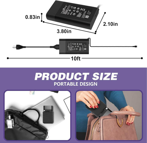 New Slim 65W USB C Laptop Charger for HP Dell Lenovo Type C Chromebook, Universal AC Power Adapter Replacement