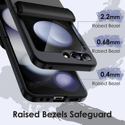 JETech 5 2023 Case for Samsung Galaxy Z Flip with Hinge Protection, Heavy Duty Rugged Protective Hard PC Phone Cover