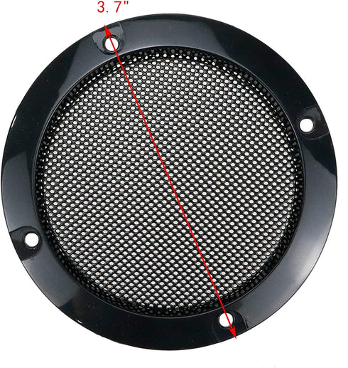 Speaker Grill Speakers Grill Cover 3" ABS Plastic Cold Rolled Steel Black Set of 4