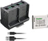 Kastar 1-Pack Battery and Quadruple Charger for Kodak LB-050 LB-052, Compatible with PixPro Cameras