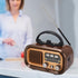 Diyeeni 3 (RXBT628) Portable Vintage Radio Speaker Bluetooth, Multifunctional Design, Bands AM FM Radio, Portable
