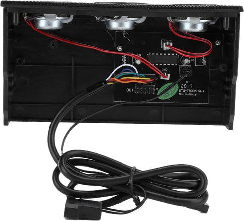PC Front Panel Media Dashboard, Stereo Surround Speaker for Computer Case with Built-in Mic, 5.25in