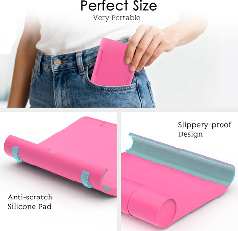 HZZADZXW Cell Phone Stand for Desk, Foldable and Adjustable Multi-Angle Holder Dock, Universal Compatibility for Most