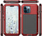 Marrkey iPhone 13 Pro Max Case, 360 Full Body Protective Heavy Duty Shockproof Tough Armour Aluminum Case - Red