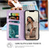 RFID Blocking Wallet Case for iPhone XR, Purple, 3 Card Holder Stand, Magnetic Protective Flip Cover