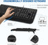 Wired Keyboard and Mouse Combo, EDJO Full-Sized Ergonomic Keyboard with Palm Rest and Optical Wired Mouse