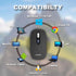 ITAWEY 3200 Wireless Mouse & Pad Combo - LCD Display, Bluetooth & USB Receiver, Tri-Mode, Rechargeable, Quiet Clicks