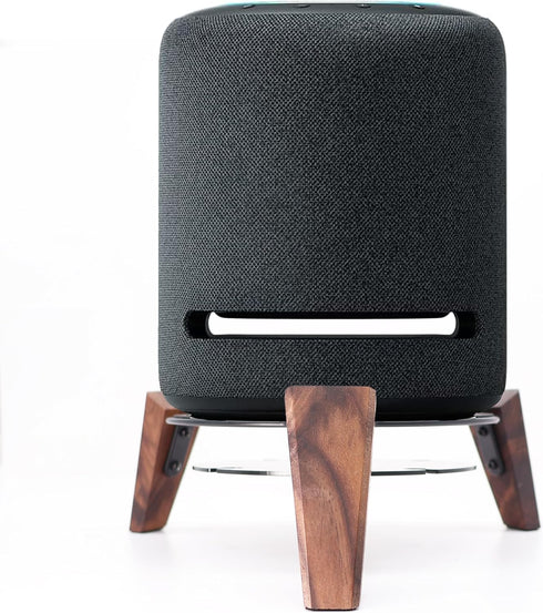 Alloery 2nd/1st Wooden Stand for Echo Studio and Homepod Gen Smart Speaker, Stable Desktop Mount for Better Sound