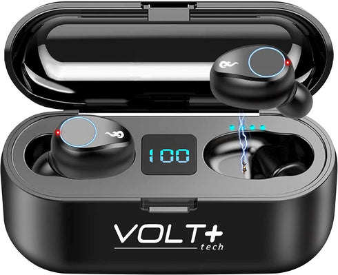 IPX7 Waterproof Wireless Earbuds - V5.3 Bluetooth Headphones with Mic, 40+H Backup & Active Noise Cancelling, 2000mAh