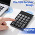Yeemie Pro 19 3 2.4GHz Wireless Number Pad and Mouse Combo, Key USB Keypad and Adjustable DPI Silent Mouse, Ultra Slim