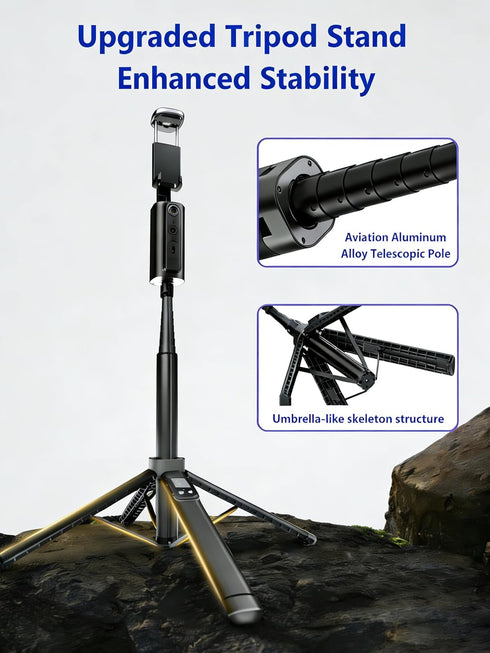 KAMING 57 360 Auto Face Tracking Tripod Phone Tripod for iPhone Rotation Follows Your Movement Phone Holder