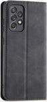 ZZXX Galaxy A52 5G Case Wallet with Card Holder, Magnetic Soft Leather Flip Fold Case, Black, 6.5 Inch