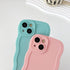 Caseative Solid Color Curly Wave Frame Soft Case for iPhone 14 (White, Compatible with iPhone 14)