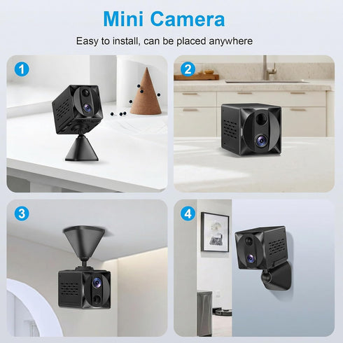 ZTTAOLII 5G 4K WiFi Hidden Spy Camera HD Mini Camera Indoor Security Cam,SD Card Storage & App Control, Night Vision