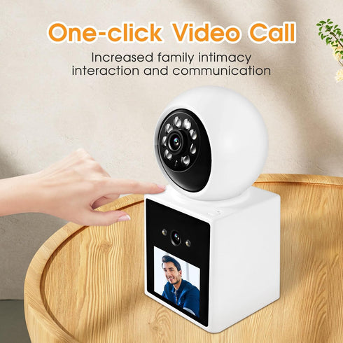 Two-Way Video Call Security Camera, 1080P Indoor Home Camera, Baby/Elderly/Sitter/Dog/Pet Camera with Mobile Apps