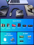 JSAUX USB C to HDMI Adapter 4K@60Hz, 2-in-1 Digital AV Sync Connector for iPhone 16/16 Pro/Max, MacBook