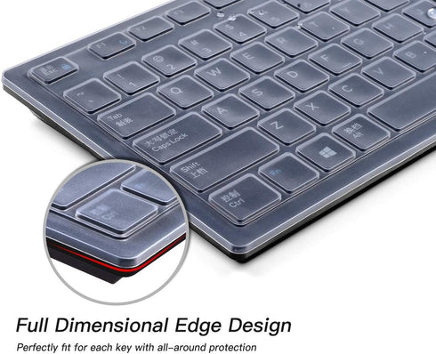 Keyboard Cover for Dell KB216, KM636, Optiplex 5250, 3050, 3240, 5460, 7450, 7050 & Inspiron AIO 3475/3670 - Clear