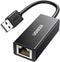 UGREEN USB-A to Ethernet Adapter, 10/100 Mbps Network Adapter for Laptop PC, Black