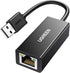 UGREEN USB-A to Ethernet Adapter, 10/100 Mbps Network Adapter for Laptop PC, Black