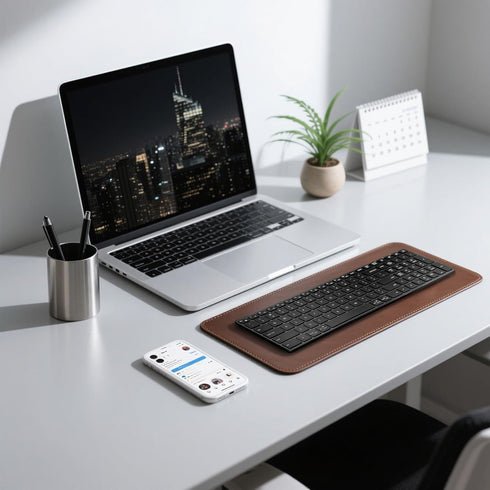 Bnnwa 3-Device (2.4G+BT), TV/Phone,12 Wireless Bluetooth Keyboard, Free Switching Ultra-Slim Compact Wireless Keyboard