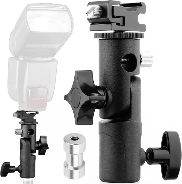 Anwenk Camera Flash Speedlite Mount Bracket with Umbrella Reflector Holder for DSLR Nikon Canon Pentax Olympus, 1 Pack
