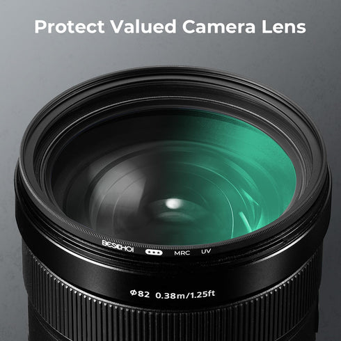 Beschoi 62mm MRC UV Protection Filter 30 Layer Multi-Resistant Nano Coatings/HD Optical Glass/Water Repellent/Scratch Resistant/Aluminum Alloy Ultra Slim Frame/Ultraviolet Filter