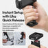 ULANZI MA54 1/4" Phone Tripod Mount Adapter with Dual Cold Shoes & QR Plate, Cell Phone Holder for Tripod with Screw