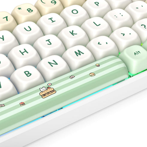 Keycaps 60 Percent PBT Keycaps for Mechanical Keyboard, 139 Key Keycaps, Cute Dye-Sublimation MOA Profile Custom