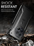 Poetic Revolution Case for OnePlus 12 5G (2024) - Rugged, Shockproof, Built-in Screen Protector, Kickstand, Black.