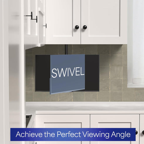 VIVO Under Cabinet Articulating Monitor and Small TV Mount, 13 to 27 inch, Height Adjustable Long Extension Arm, Max