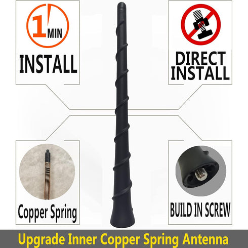 MINILAOMA 8 Inch 200 (2011-2014), 200 Rubber Antenna for Chrysler Chrysler Antenna - Car Wash Proof, Internal Copper