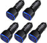 USB Car Charger, 5Pack 2.4A Dual Port USB Cigarette Lighter Car Phone Charger Plug for iPhone 15 14 13 12 SE 11 Pro