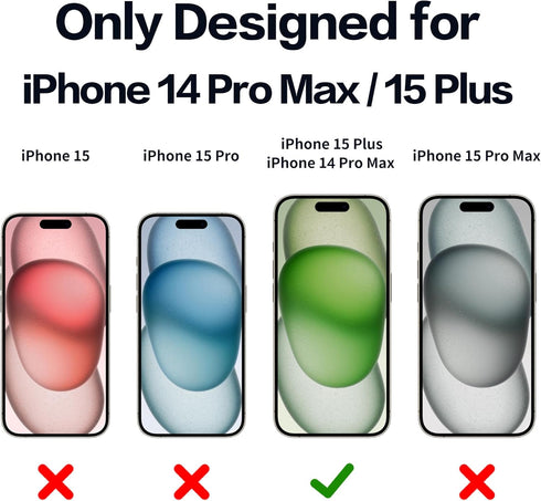 Privacy Screen Protector for iphone 14 Pro Max / 15 Plus 6.7 inch for iphone 14 ProMax /15Plus Tempered Glass Purple Gradient Colorful Anti Blue Light HD Anti Spy Private Full Coverage