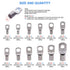 Glarks 105Pcs 12 Type Heavy Duty Wire Lugs Battery Cable Tinned Copper Eyelets Tubular SC Ring Terminals Connectors with Spy Hole Assortment Kit