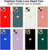 iPhone 13 Case, Square Luxury Plating Gold for Women Girls, Cute Love Heart Pattern Cover - Grey