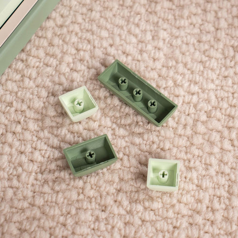 Sumgsn PBT DYE-SUB Matcha Keycaps, XDA Profile 124 Keys Fit for 60% 65% 95% Cherry MX Switches Mechanical Keyboard
