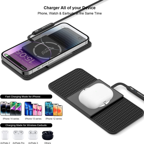 POLMXS 15W iphone12/13/14/15 (C11L) Magnetic Wireless Car Charger Charging pad, Fast Wireless Phone Charger car Cell