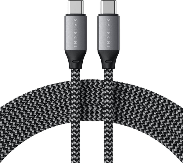 Satechi 6.5ft USB-C to USB-C 100W Charging Cable - Compatible with 2019/2020 MacBook Pro, iPad Pro, & MacBook Air.